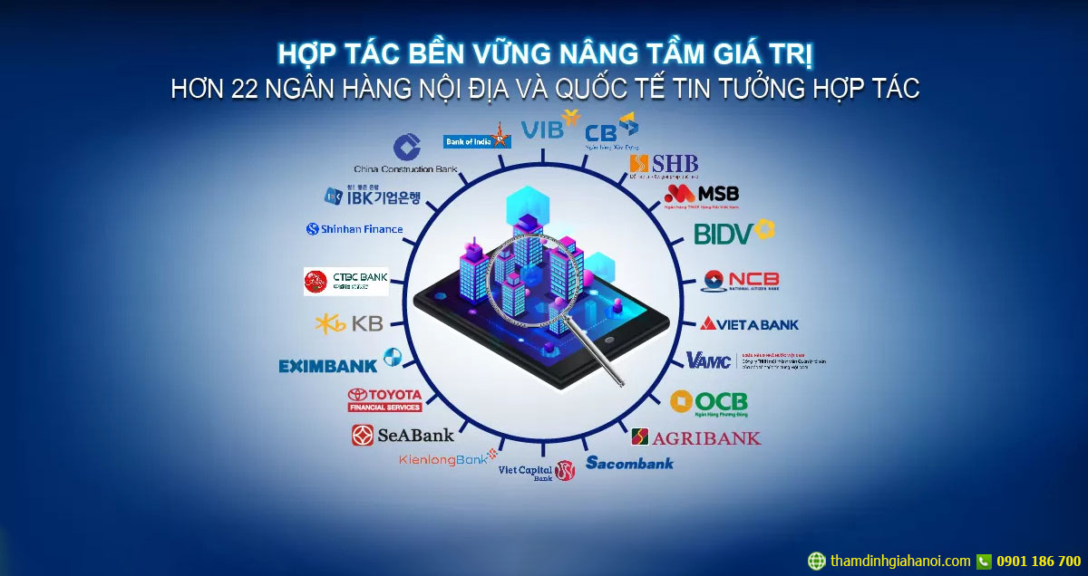 Danh sách đối tác Ngân hàng của Thẩm định giá Hoàng Quân